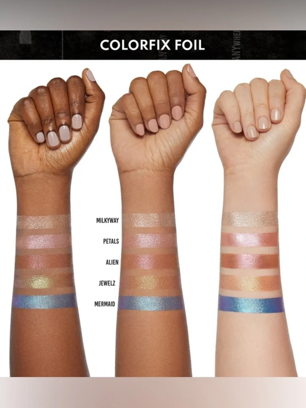 Danessa Myricks Beauty Colorfix Foils in Milky Way and compact Mirror